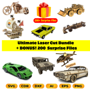 Turn Ideas into Art: Laser Cut Vehicles + 200 Free Files